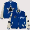Dallas Cowboys GOLF WANG Full-Snap Letterman Jacket