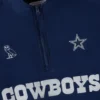 OVO Dallas Cowboys Half-Zip Fleece Jacket Navy Blue
