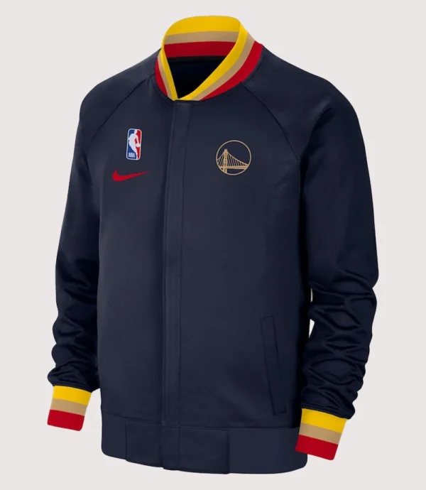 2025 Golden State Warriors Showtime Performance Varsity Jacket Navy
