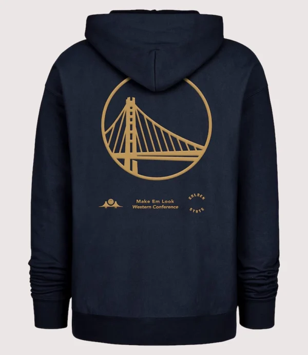 Navy Golden State Warriors 2025 City Edition Double Crossover Foundation Pullover Hoodie