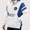 Golden State Warriors Starter White Home Team Half-Zip Jacket