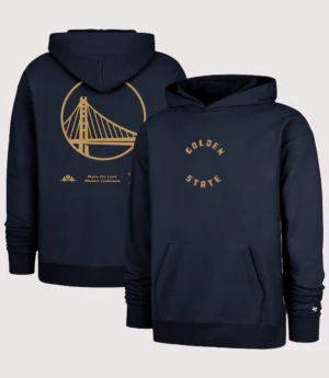 Golden State Warriors City Edition Double Crossover Foundation Pullover Hoodie Navy