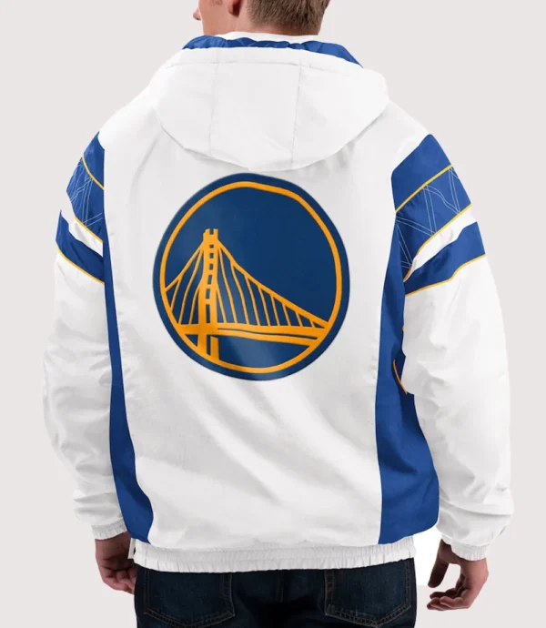 Golden State Warriors Half-Zip Starter Jacket White