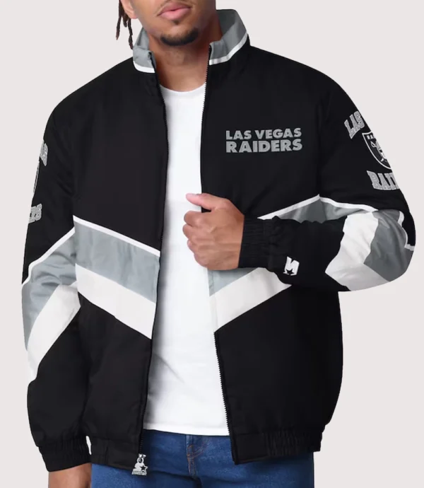 Las Vegas Raiders Starter Captain Satin Varsity Jacket