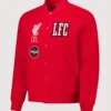 2025 Liverpool Supporter's Full-Snap Red Wool Varsity Jacket