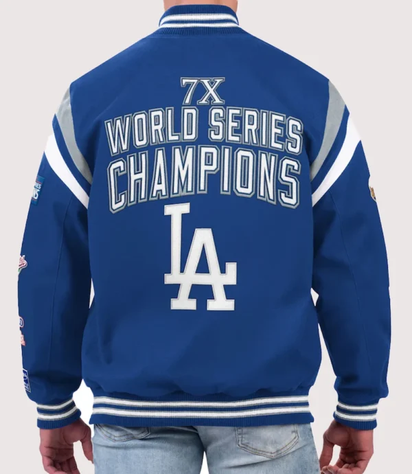 Los Angeles Dodgers G-III Sports by Carl Banks Royal Quick Full-Snap Varsity Jacket