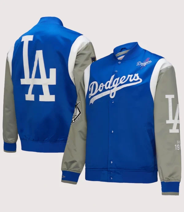Los Angeles Dodgers Mitchell & Ness Cooperstown Collection Team Origins Satin Full-Snap Jacket