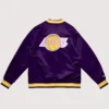 Los Angeles Lakers Mitchell & Ness Satin Varsity Jacket Purple