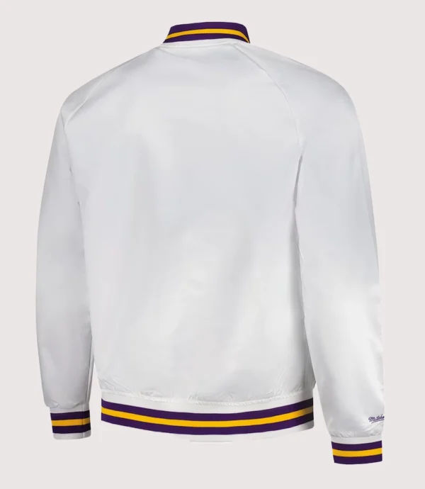 Los Angeles Lakers Mitchell & Ness Satin White Jacket