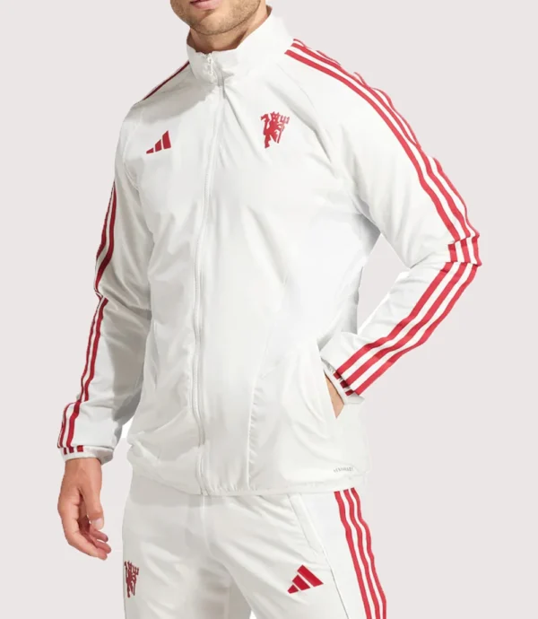 Manchester United European White Anthem Jacket