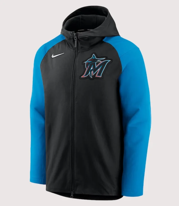 Miami Marlins Player Performance Full-Zip Hoodie