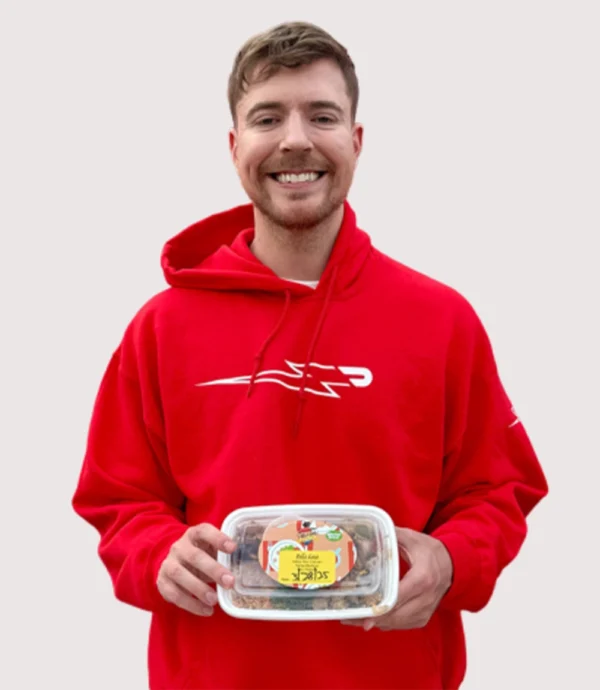 Mr Beast Doordash Hoodie Red