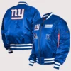 New York Giants New Era x Alpha Industries Royal Blue Full-Zip Bomber Jacket