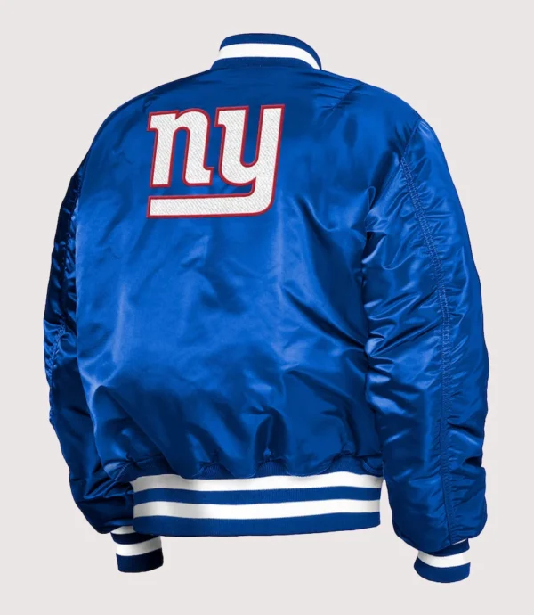 New York Giants New Era x Alpha Industries Bomber Jacket Royal