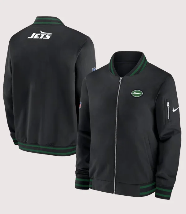 New York Jets Coaches Bomber Jacket Black