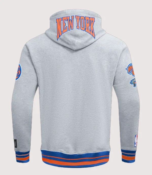 New York Knicks Crest Emblem Hoodie Grey