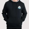 Newcastle United Black Terrace Crest Fleece Hoodie