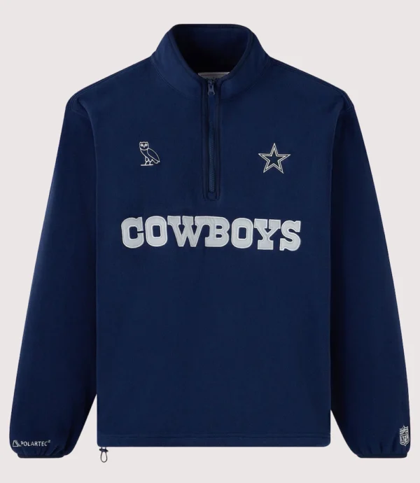 Dallas Cowboys OVO Polartec Mock Neck Half-Zip Fleece Jacket