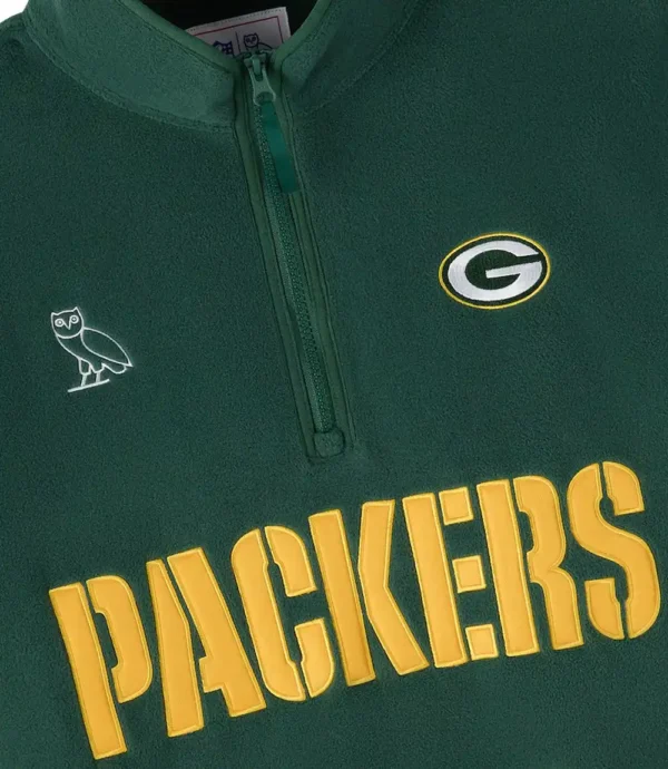OVO Green Bay Packers Half-Zip Fleece Jacket