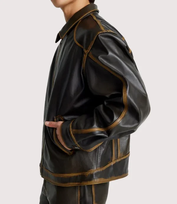 Mimchik Leather Jacket Brown