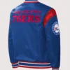 Philadelphia 76ers Starter Force Play Royal Blue Satin Full-Snap Varsity Jacket