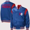 Philadelphia 76ers Starter Force Play Satin Varsity Jacket