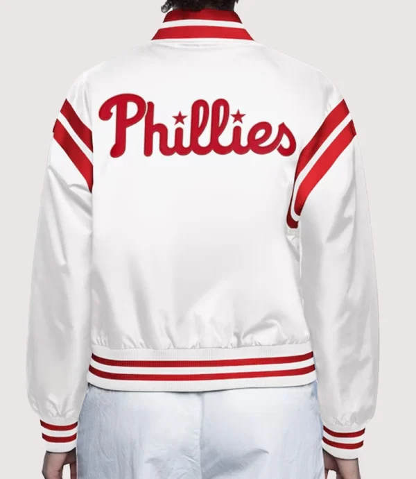 Philadelphia Phillies White Starter Varsity Jacket