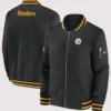 Pittsburgh Steelers Coach Full-Zip Black Bomber Jacket