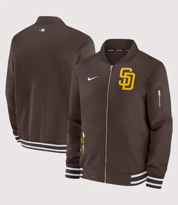 San Diego Padres Full-Zip Bomber Jacket