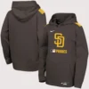 San Diego Padres Brown Authentic Collection Performance Pullover Hoodie
