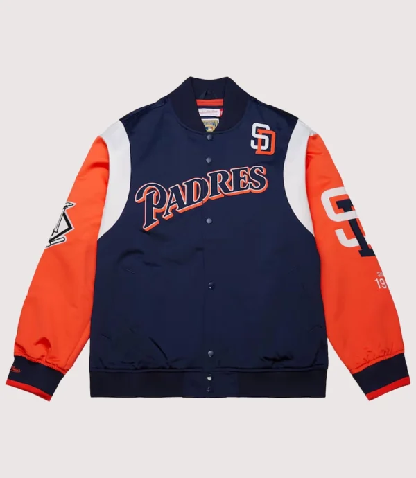 San Diego Padres Mitchell & Ness Satin Varsity Jacket