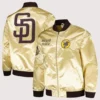 San Diego Padres Mitchell & Ness OG 2.0 Lightweight Gold Satin Full-Zip Jacket
