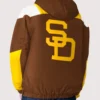 San Diego Padres Half-Zip Brown Starter Jacket