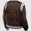 San Diego Padres Erin Andrews Football Bomber Jacket Brown