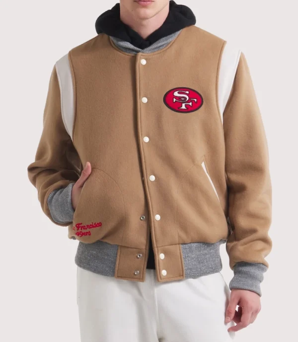 San Francisco 49ers x Todd Snyder Full-Snap Varsity Jacket