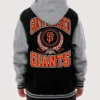 San Francisco Giants New Era Black Throwback Prep Full-Snap Hoodie Jacket