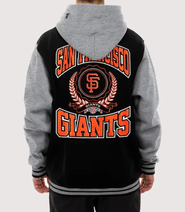 San Francisco Giants New Era Black Throwback Prep Full-Snap Hoodie Jacket