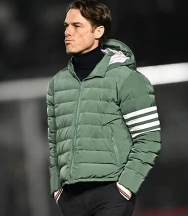 Scott Parker Green Puffer Hooded Jacket