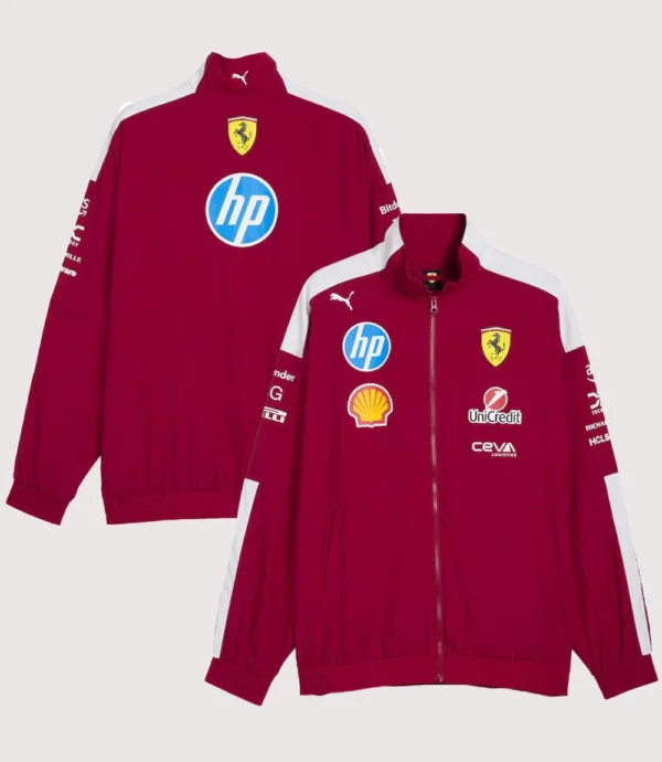 Scuderia Ferrari 2025 Drivers T7 Oversized Jacket Red