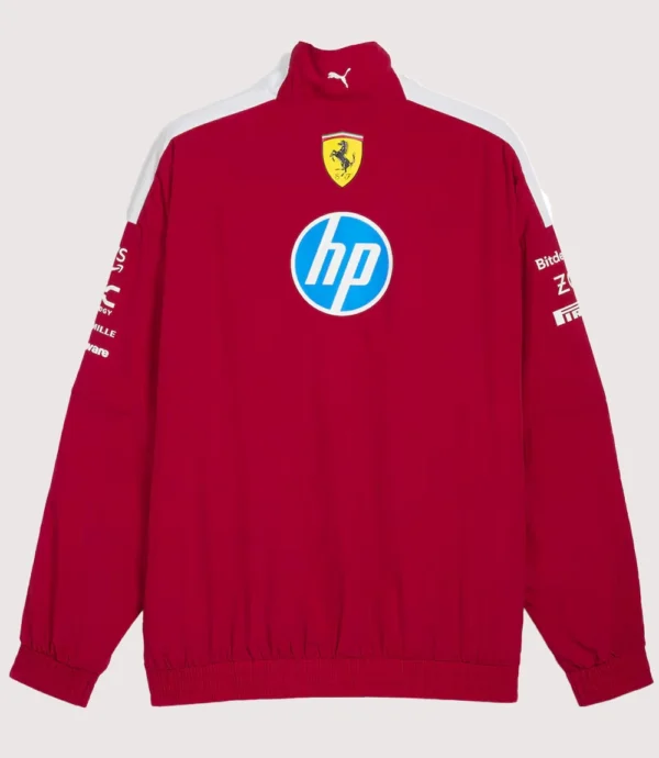 2025 Oversized Scuderia Ferrari Drivers T7 Full-Zip Red Jacket