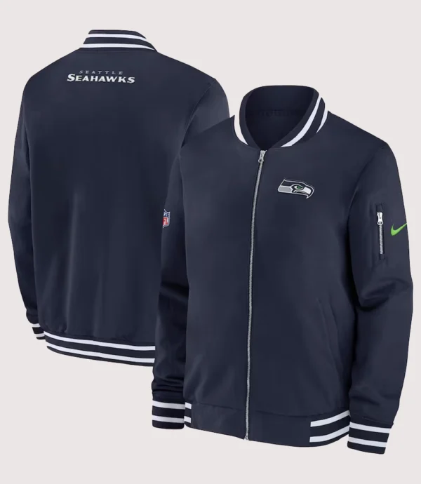 Seattle Seahawks Coach Black Bomber Jacket