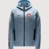Team USA Tech Fleece Windrunner White Hoodie