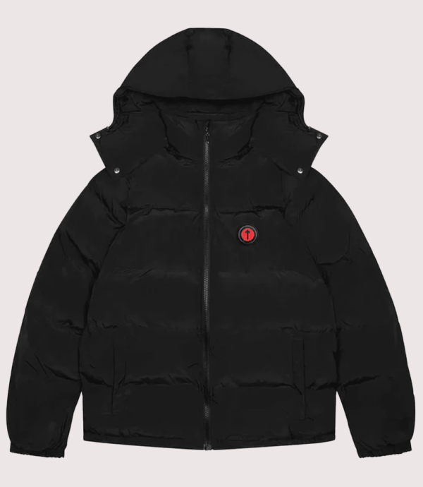 Trapstar Irongate Detachable Black Hooded Puffer Jacket